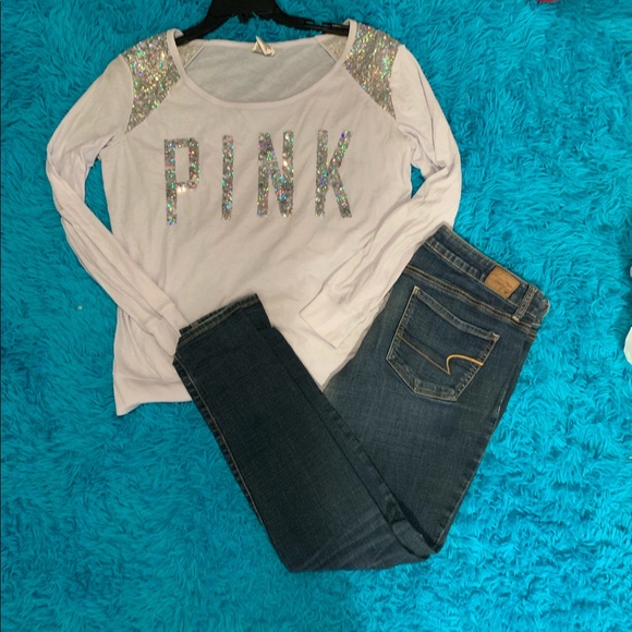 Medium PINK sequin shirt - Picture 2 of 8